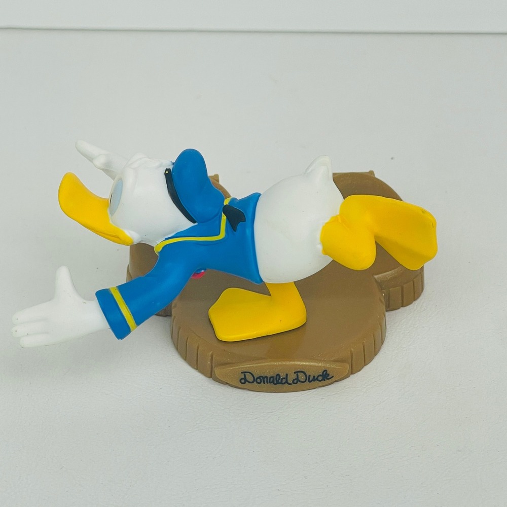 Disney Donald Duck Figurine Mickey Mouse Base Blue Sailor Suit Toy Excellent